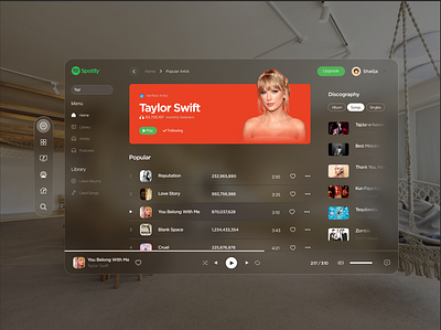 Spotify - Spatial Design 3d animation branding build2.0 design graphic design guild guild watchmegrow illustration logo motion graphics ui watchmegrow