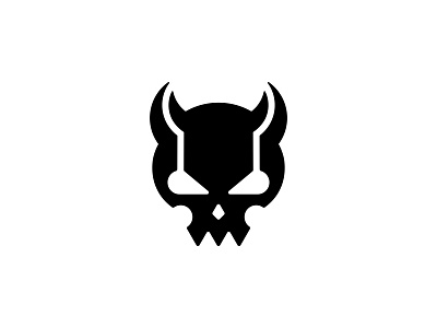 Skull Head Logo angry creepy design graphic design ink logo logo design logodesign minimal minimalist logo skull skull head spooky tattoo