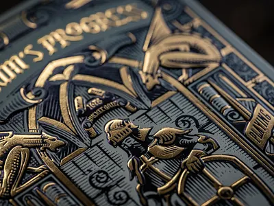 1678 Wicket Gate engraving illustration packaging packaging design peter voth design playing cards