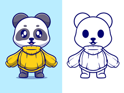 Fashion Style Panda animal bamboo brand branding chibi cute design fashion identity jacet kawaii kids lifestyle logo mascot panda sticker style sweeter