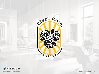 Logo Design - Black Rose Solace brand design branding color cut hair logo logo design styling visual identity