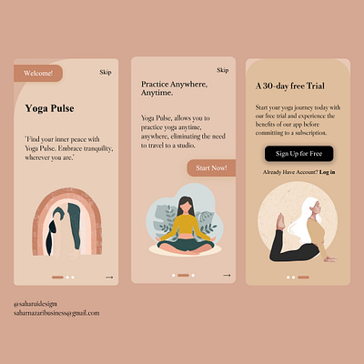onboarding yoga app appdesign design onboarding ui ux yoga yogaapp