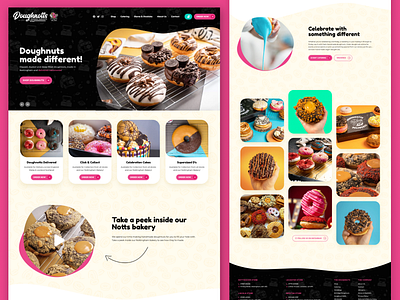 Doughnotts catering doughnuts ecommerce food ui web web design website