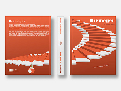 Niemeyer's Rise Book Cover architecture art book book cover design graphic design illustration mockup nature niemeyer passion reading rise staircase vector