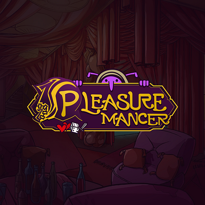 Logo Design for The Pleasuremancer branding commission design fantasy freelance work graphic design logo logo design logo design branding logo designer vector visual novel