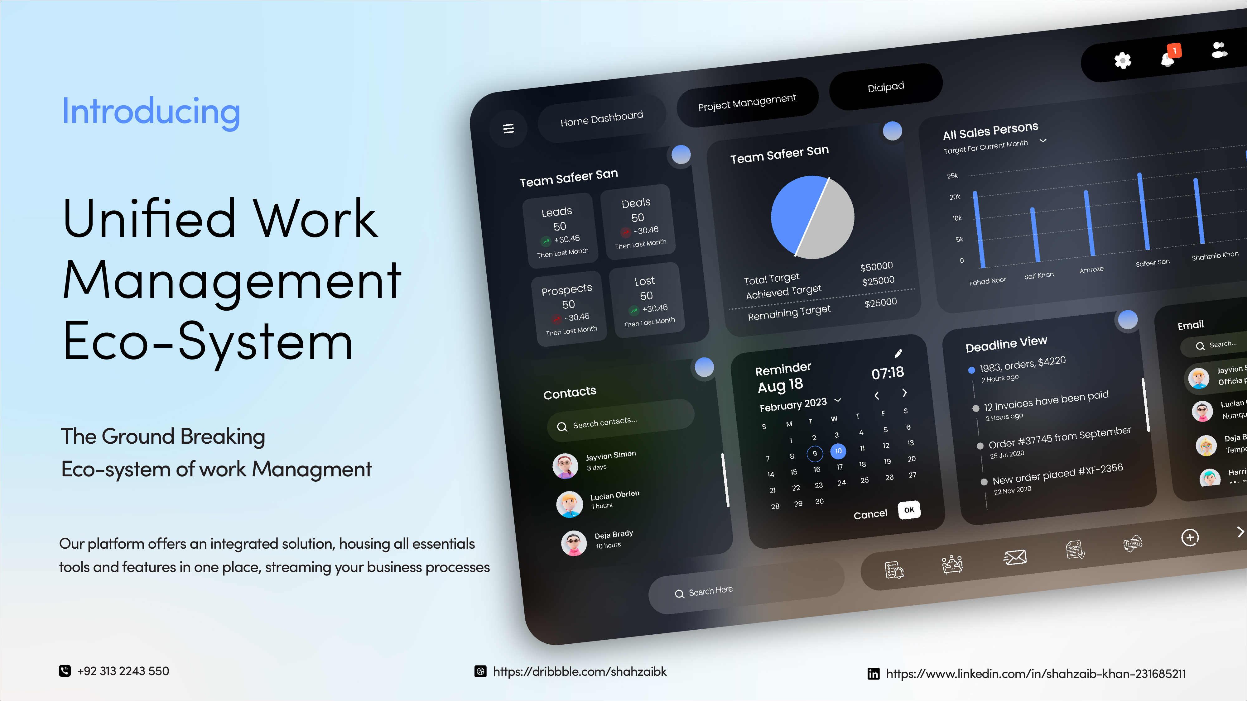 Customer Relationship Manager adobexd artificial intelligence branding creativity crm design dashboard design google graphic design mvp newdesign newworld projectmanager sales ui ui8.net uiux design viral