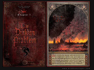 In the Shadow of Drakkon Chapter 1 comics conceptart graphic design graphic novel illuminationmanuscript illustration medievalbookdesign typographical wonderverse