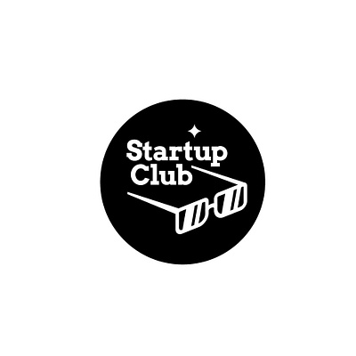 Startup Club logo black and white logo logo presentation startup