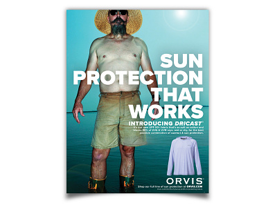 Sun Protection Fabric Ad Concept advertising branding campaign design catalog design fishing fly fishing graphic design orvis print advertising sun protection tan lines