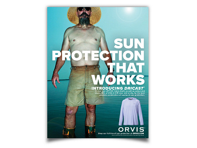 Sun Protection Fabric Ad Concept advertising branding campaign design catalog design fishing fly fishing graphic design orvis print advertising sun protection tan lines