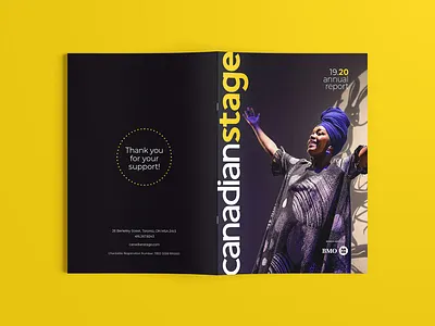 Canadian Stage Annual Report 2020 annual report graphic design