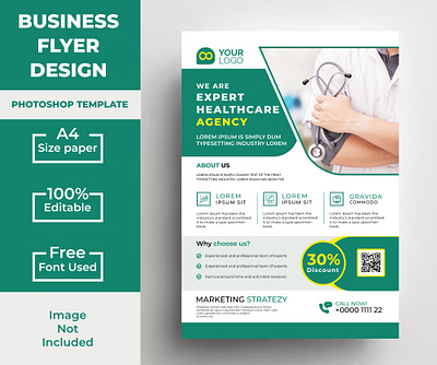 Creative corporate and healthcare A4 flyer ads brochure printed ads ads design canva canva ads design canva design design graphic graphic design illustration ui