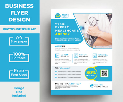 Creative corporate and healthcare A4 flyer ads brochure printed ads ads design canva canva ads design canva design design graphic graphic design illustration ui