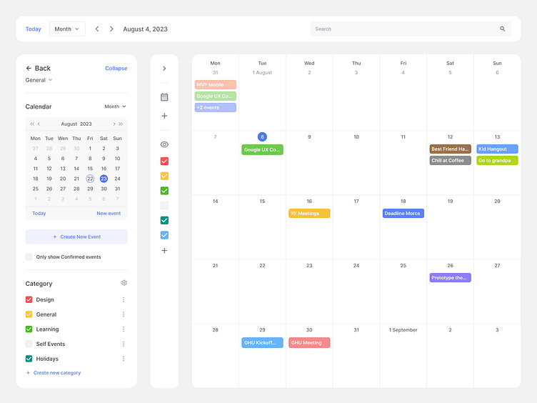 Calendar Time Table Management by Nguyen Khanh Linh on Dribbble