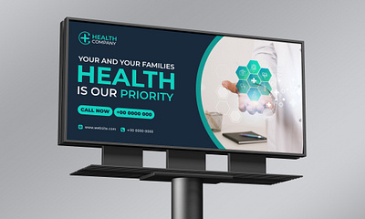 Creative medical clinic healthcare billboard signage design ads ads design canva canva ads design canva design design graphic graphic design illustration ui