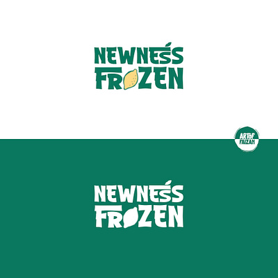 Logo design for frozen fruits. 2d design artwork brand identity branding frozen fruit graphic designer illustration lemon logo design logotype playful typography vector visual identity
