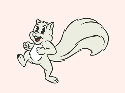 🐿️ White Squirrel Coffee Co. 1940s 40s animal branding character character design comic design distressed graphic design illustration mascot mascot design retro squirrel texture toronto vintage