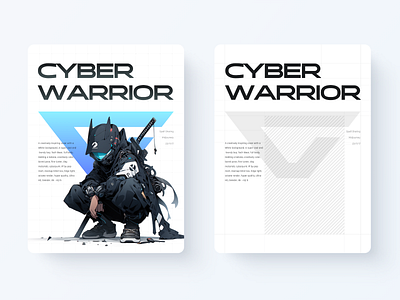 Cyber warrior design graphic design poster typography ui web