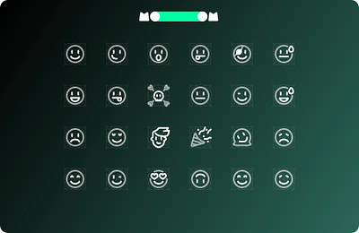 MooooM Day 91 - Duo Tone design figma icons melting face mooom smile ui unhappy upside down