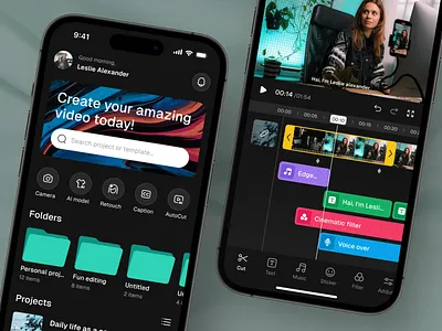 Video editor App concept appdesign applicationdesign design editor editvideo mobile app mobile app design mobileapp mobileappdesign mobiledesign mockup ui ui ux ui design uiuxdesign uxdesign video editor videoedit videoeditor