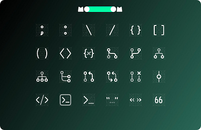 MooooM Day 94 - Duo Tone brakets branch curly design figma icons mooom quote terminal ui