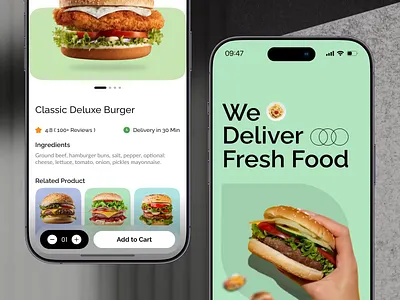 Food Delivery - App Design 🍔🥗🍕 app ui design breakfast delivery delivery app delivery app design diet planning app ecommerce food food app food app ui food application food delivery food delivery app food order health care mobile app payment product design restaurant app ui