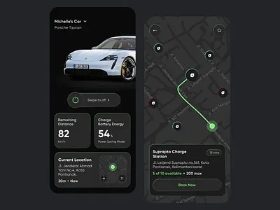 EV Car Mobile App android app design car card charging design design app electric electric vehicle ev ev car app ev charging ios mobile mobile app mobile design mobile ui ui uiux ux