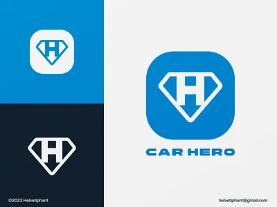 Car Hero (Super-H, version) abstract logo app icon arrow logo brand design brand designer branding car app logo creative logo designs diamond logo icon letter h logo letter mark logo logo design logo designer logotype minimalist logo modern logo designs negative space logo super logo typography