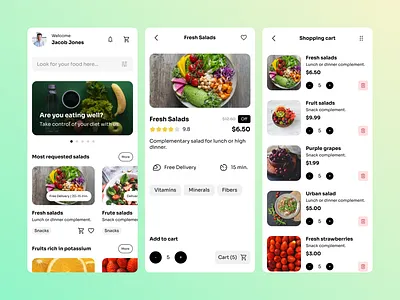 Heverday - Inspiration for an application of healthy products. graphic design ui