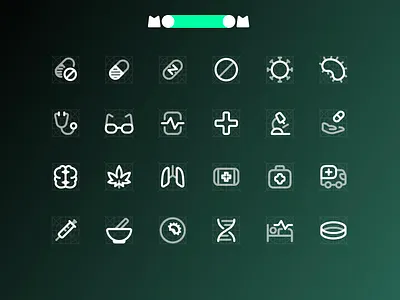 MooooM Day 101 - Duo Tone care kit design figma glasses icons lungs microbe mooom ui virus