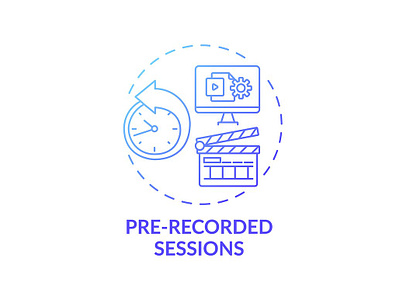 Pre-recorded sessions concept icon by bsd studio on Dribbble