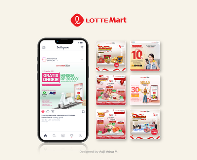 Social Media Post Design (Lotte Mart Indonesia) branding graphic design social media design social media post