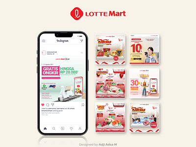 Social Media Post Design (Lotte Mart Indonesia) branding graphic design social media design social media post