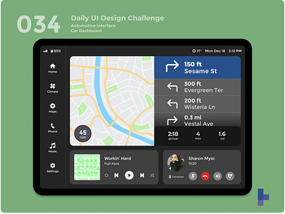 Daily UI 034 - Automotive Interface automotive interface car car dashboard daily ui 034 daily ui 34 dailyui fujii kaze kpop twice ui visual design