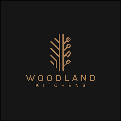 WOOD KITCHENS app branding design graphic design illustration logo typography ui ux vector