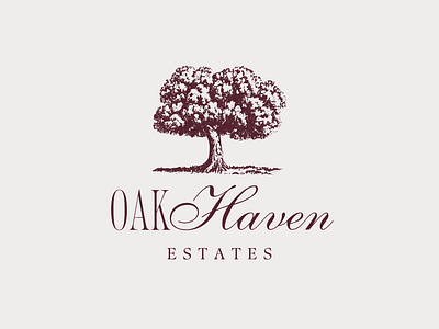 Oak Haven Estates brand branding branding agency drawing graphic design icon illustration logo logo concept logo design oak oak tree residential community tree