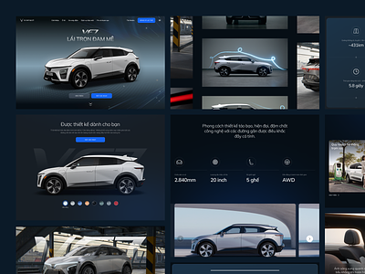 VinFast VF 7 - Website Design Concept car car website electric car ev car ui ui website ux vehicle web design website