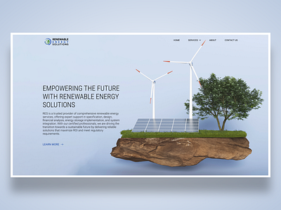 Renewable Energy Solutions Landing Page animation branding clean ui digital design energy graphic design hompage design interaction design landing page minimal modern design motion graphics product design solar energy ui ux ux research visual design