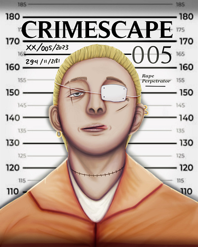 001 CRIMESCAPE "Rape Perpetrator" art character character design design digital painting digitalart fanart illustration photoshop procreate