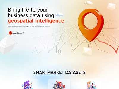 Geospatial Intelligence Opening Landing Page Splash Design graphic design minimal ui ux