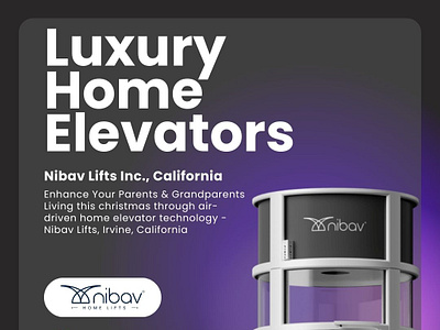 Luxury Home Elevators from Nibav Lifts Inc. branding graphic design