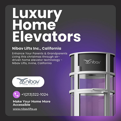 Luxury Home Elevators from Nibav Lifts Inc. branding graphic design
