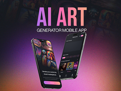 AI ART Generator Mobile App Design app design mobile mobile app ui ui design ui ux design ux