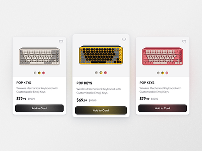 Logitech Product Card 2023 2024 app clean daily ui design gradient image light modern new product card product design typography ui ux
