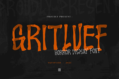 Gritluef - Horror Display Font creepy display font font horror horror movie horrorfont poster spooky typeface