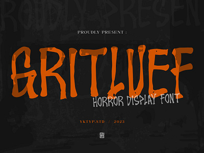 Gritluef - Horror Display Font creepy display font font horror horror movie horrorfont poster spooky typeface