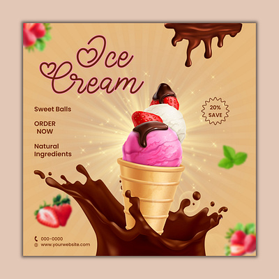 Restaurant Social Media banner Design adwards branding brown business banner chocolate clean cocoa delicious discount eat enjoy food food banner hygienic juicy marketing modern offer online order