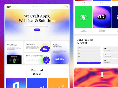 Orville Website Design agency portfolio ui ux