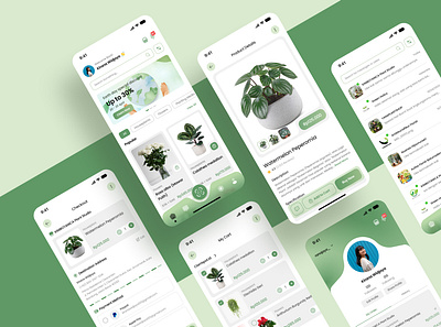 Kebuns - Ecommerce Floriculture Mobile App 🪴 floriculture green ui ux