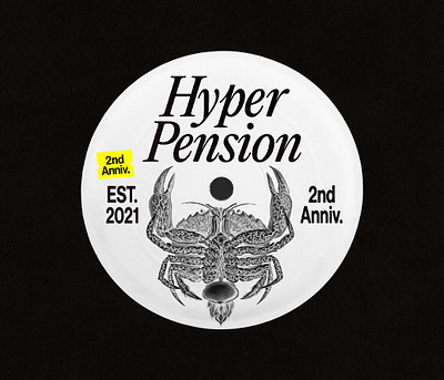 Hyper-Pension 2nd Anniversary graphic design logo typography ui